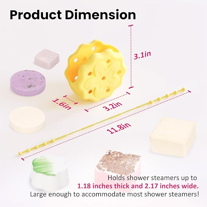 Silicone Shower Steamer Holder/Tray, Hangable&Durable Shower Steamer Hanger - Image 2
