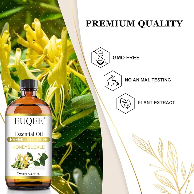 EUQEE Honeysuckle Essential Oil 118ml Pure Honeysuckle Oil Premium Essential - Image 3