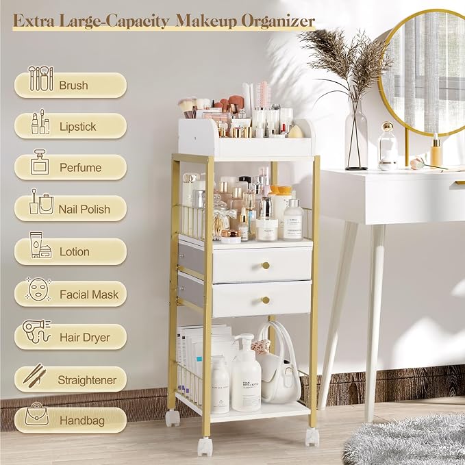 Makeup Organizer, Floor Skincare Organizers Make Up Organizers and Storage - Image 3