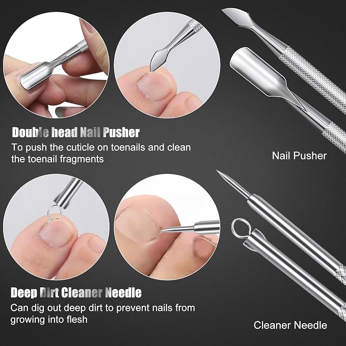 7-Piece Ingrown Toenail Treatment Set, Professional Stainless Steel Ingrown - Image 7