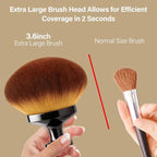 Extra Large Body Makeup Brush For Self Tanner, Leg Makeup &Bronzer Blend - Image 3