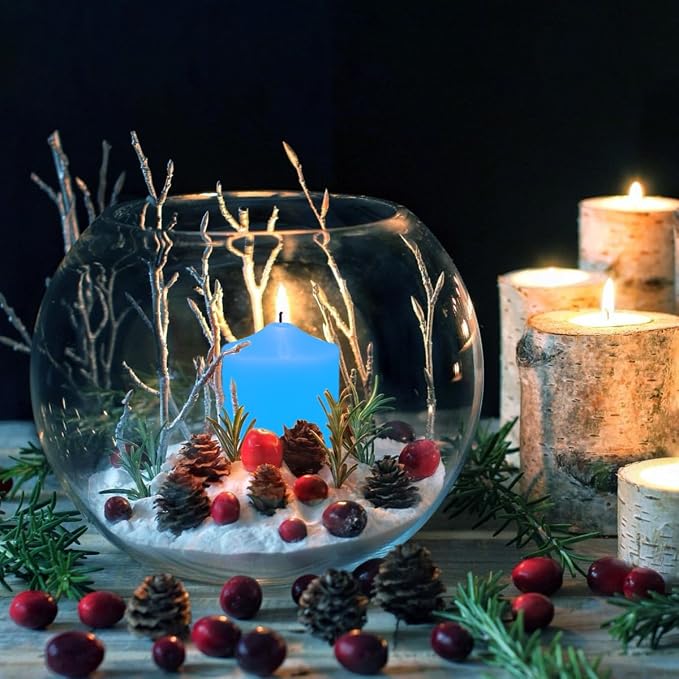 Home Scented Color Pillar Candles Set of12-2x3 inch - Image 6