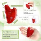 Sherr 24 Sets Gua Sha Facial Tools Bulk Resin Heart Shaped Guasha Boards - Image 3
