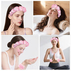 Zkptops Spa Headband for Washing Face Wristband Set Sponge Makeup Skincare - Image 4