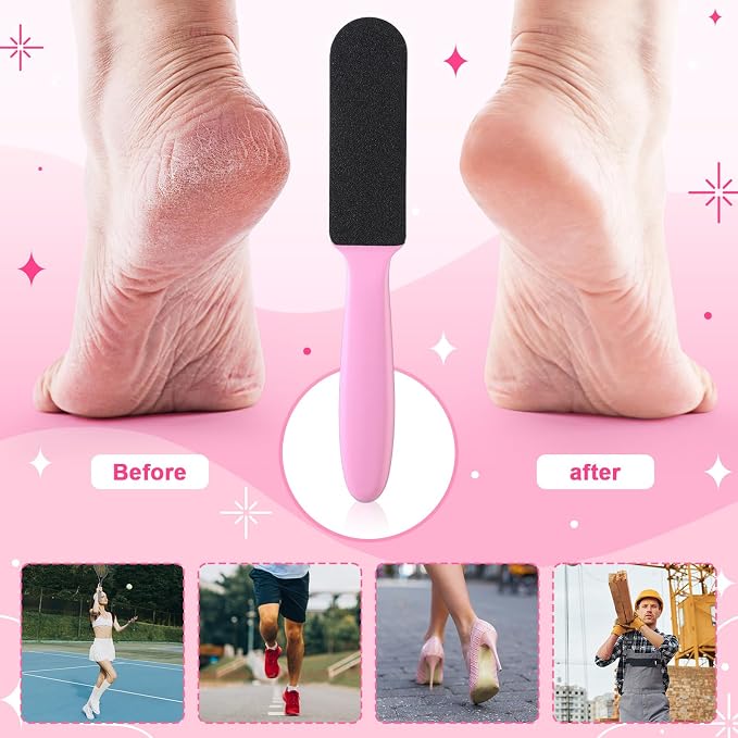 Mudder 2 Pieces Stainless Steel Pedicure Foot File Callus Remover Foot Scrubber - Image 4