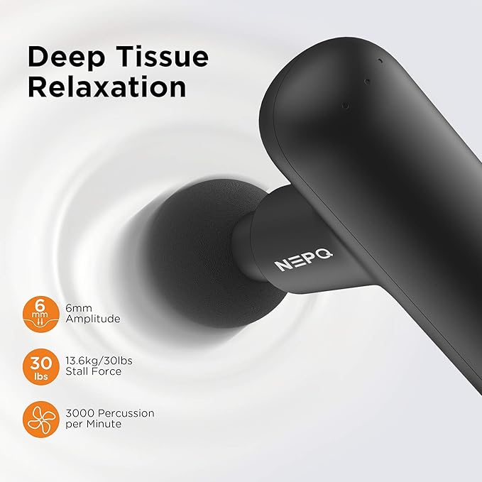 NEPQ Mini Massage Gun, Powerful Fascial Gun Portable Deep Tissue Percussion - Image 4