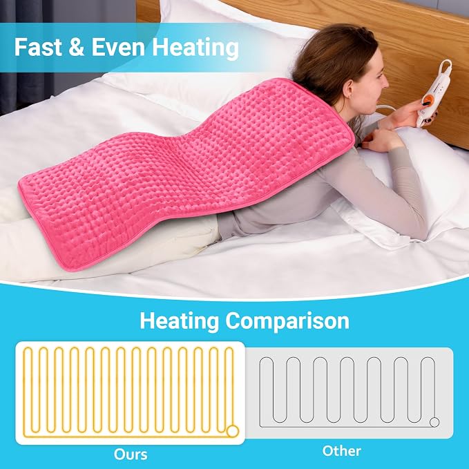 Boileau Electric Heating Pad for Back Pain and Period Cramps Relief, 3 Heating - Image 5