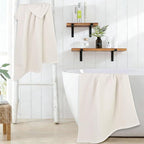 Jacquotha Waffle Bath Towels Set of 2 – Cotton, Quick Dry, Low Lint, 31” x 62” - Image 5