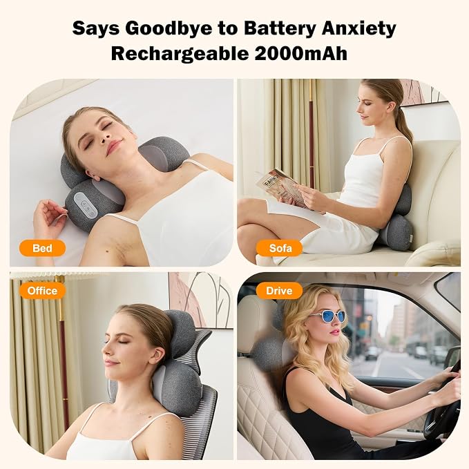3-in-1 Neck Massager with Heat, Portable Cordless Neck Massager - Image 8