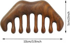 OULIGET Massage Wooden Comb, Wood Wide Tooth Hair Comb, Scraping Scalp Massage - Image 2