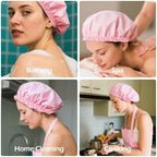 Shower Cap for Women Reusable Waterproof, Large Bath Cap - Image 6