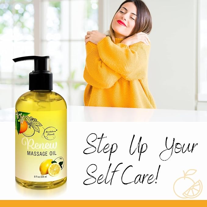 Renew Massage Oil with Orange, Lemon & Peppermint Essential Oils - Image 3
