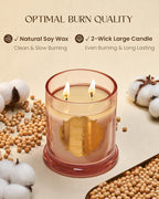 M&SENSE Rose Candles for Home Scented, Organic Soy Candles Non Toxic Soot-Free - Image 4