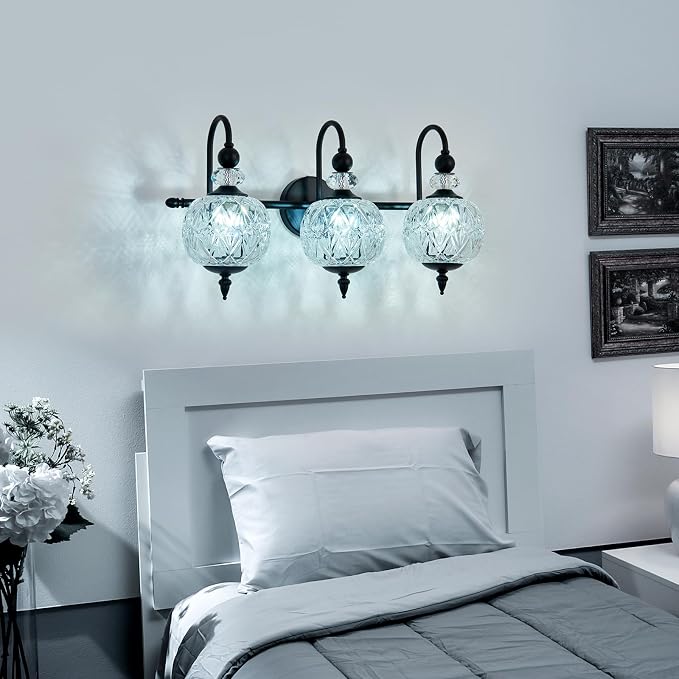 Piepooye Vintage Bathroom Light Fixtures Black Vanity Light - Image 9