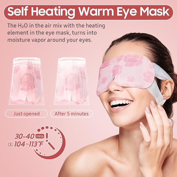 BeHoomi 30Packs Steam Eye Mask, Heated Eye Mask Warm Compress - Image 5