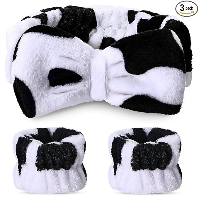 Hanaive 3 Pcs Spa Headband and Wristbands Set by Hanaive