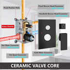 Midanya Shower System with Tub Spout, Bathtub Shower Faucet Set with Square - Image 6