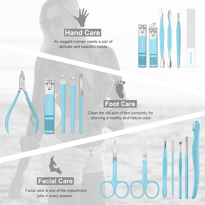 Manicure Set Professional Pedicure Kit Nail Clippers Kit - Image 3