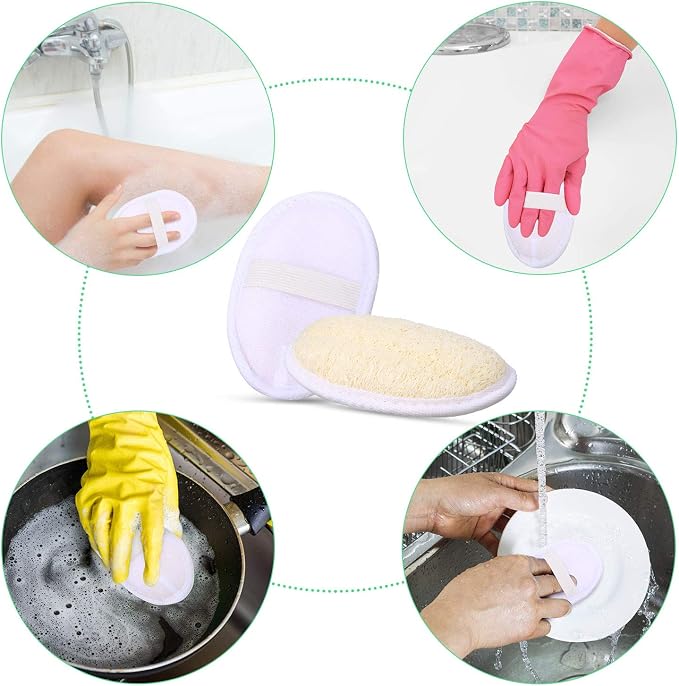 Boao 24 Pcs Loofah Pack Loofah Pads Bulk - Image 6