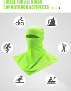 SATINIOR 3 Piece Balaclava Face Cover Sun Protection Neck Cover Summer - Image 5