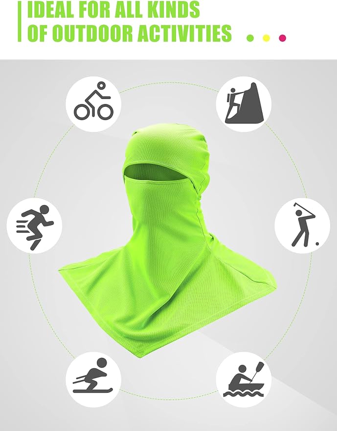 SATINIOR 3 Piece Balaclava Face Cover Sun Protection Neck Cover Summer - Image 5