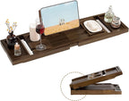 Teak Bathtub Tray, Wooden Tray Caddy by Dreamland