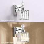 PRESDE 1-Light Bathroom Vanity Light, Modern Chrome Wall Sconce - Image 6