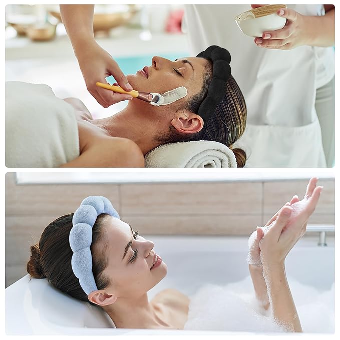 Ztomine Face Wash Headband, Puffy Makeup Headbands - Image 2