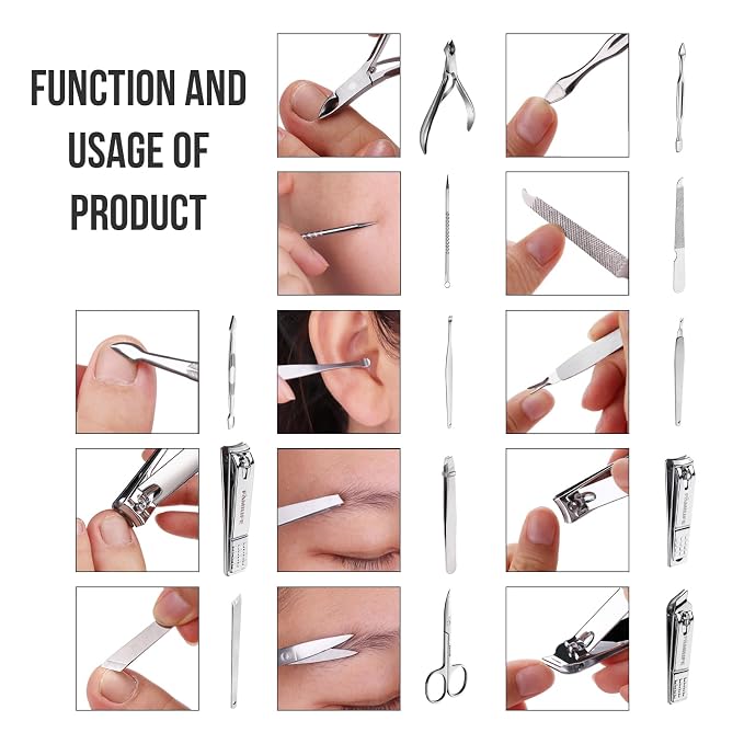 FAMILIFE Manicure Set, Nail Professional Kit Manicure Kits Nail Clipper Sets - Image 8