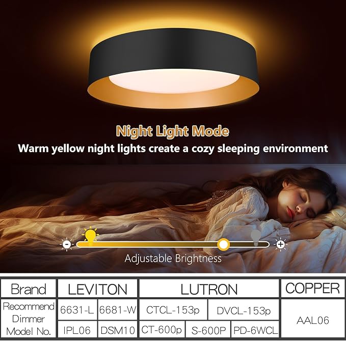 Bargeni Flush Mount Ceiling Light, 12.5 inch LED Ceiling Light - Image 5