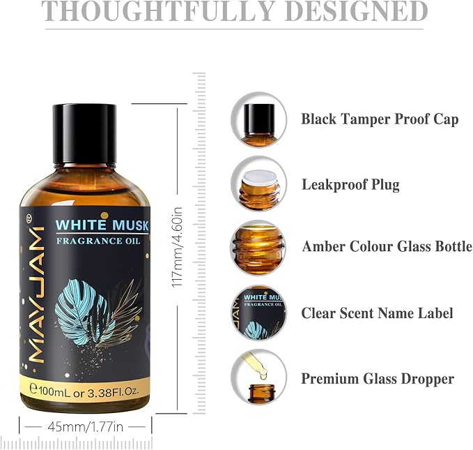MAYJAM 100ML/3.38FL.OZ White Musk Fragrance Oils - Image 8