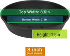 LWALRS 4 Packs 8 Inches Plant Saucer Drip Trays, Round Plastic Plant Pot - Image 2