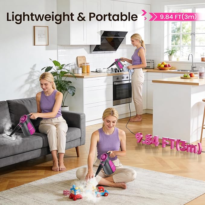 LABIGO Steam Cleaner, Pressurized Handheld Multi-Surface Natural Steam Cleaner - Image 7