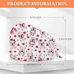 Adjustable Scrub Cap with Buttons & Sweatband, Working Hat with Elastic Tie Back - Image 3