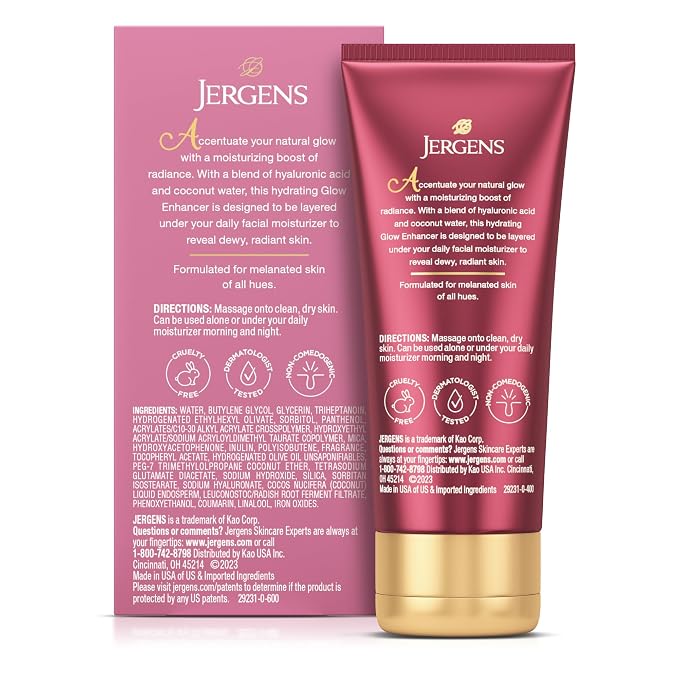 Jergens Melanin Glow Facial Glow Enhancer, Luminizer and Moisturizer - Image 5