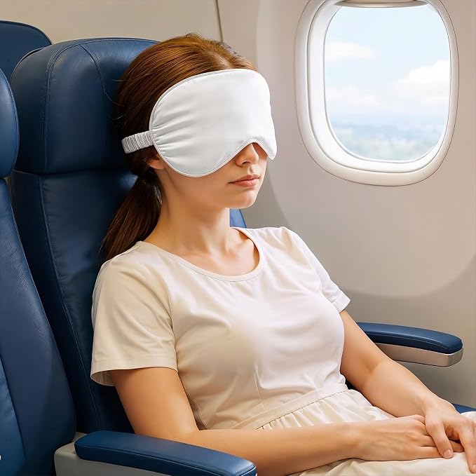 Silk Sleep Eye Mask 4 Pack Mulberry Silk Sleep Mask Eye Cover Blindfold - Image 5
