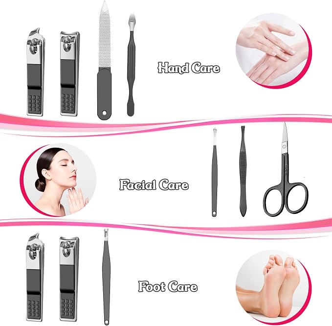 Manicure Set 8 in 1 Nail Clipper Set, Fingernail & Toenail Clippers, Manicure - Image 2