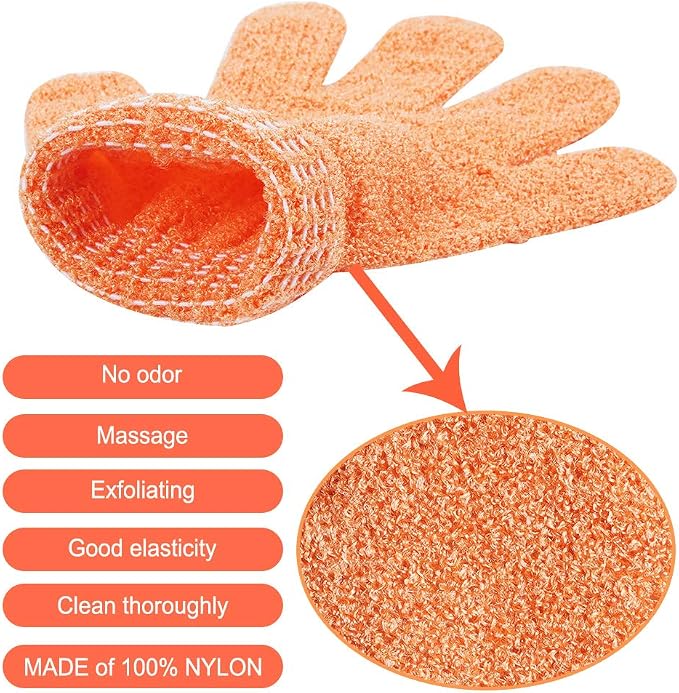 16 pcs Exfoliating Shower Gloves, Double Sided Exfoliating Bath Gloves Deep - Image 7
