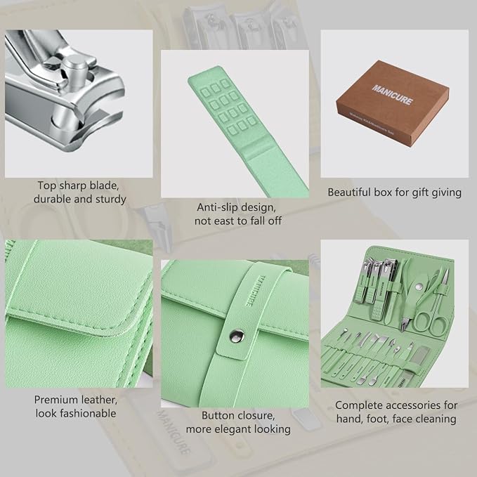 Manicure Set Professional Nail Clippers Pedicure Kit - Image 3