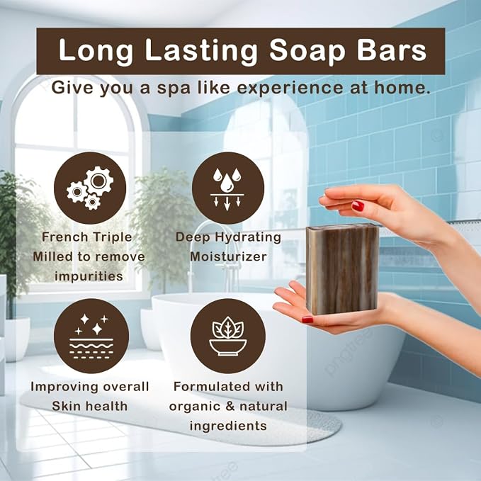 SSA Sandalwood Scented Natural Bar Soap 5 Pack, Australian Triple Milled - Image 4