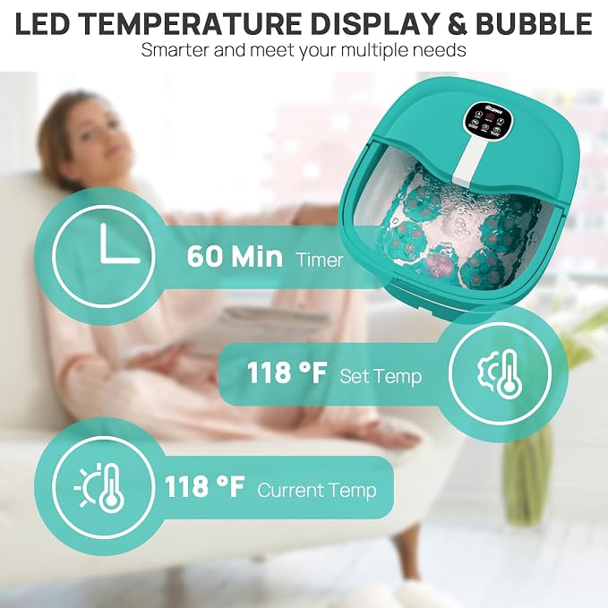 HOSPAN Collapsible Foot Spa Electric Rotary Massage, Foot Bath - Image 8
