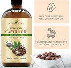 Handcraft Blends Cold-Pressed Organic Castor Oil 16 Fl Oz | Glass Bottle | Roll - Image 2