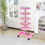 Nail Polish Trolley Organizer, 5 Tiers 360° Rotating Tray Nail Polish Spinning - Image 6