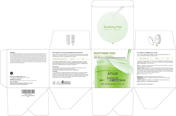 ANUA Azelaic Acid 10 Hyaluronic Acid Soothing Toner Pads, Hydrating Facial Mask - Image 9