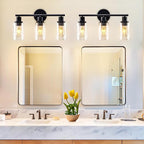 DLLT 3-Light Bathroom Light Fixtures: 18.51" Black Modern Vanity Lights - Image 6