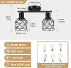Baocuz 2-Lights Kitchen Light Fixtures Ceiling Mount, Adjustable Semi Flush - Image 7