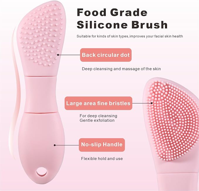 Silicone Face Scrubber Blackhead Remover Tool, Mask Applicator - Image 3
