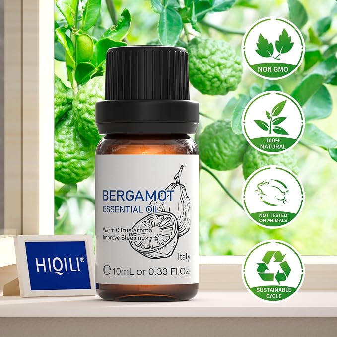 HIQILI Bergamot Essential Oil for Diffuser, 100% Pure & Natural, Travel Size - Image 8