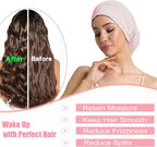 Satin Bonnet for Sleeping Night Cap, Adjustable Satin Lined Silk Bonnets Sleep - Image 4