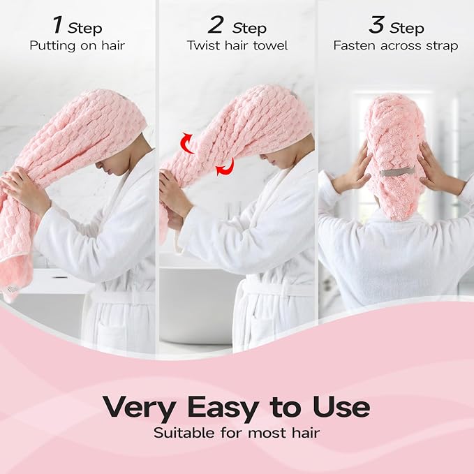 REDKISS 5 Pack Extra Large Hair Towels - Image 3